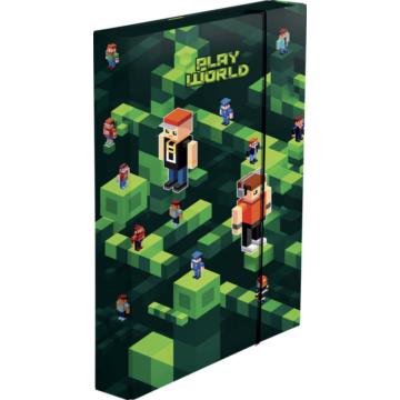 Minecraft mintás füzetbox A/5, playworld, zöld