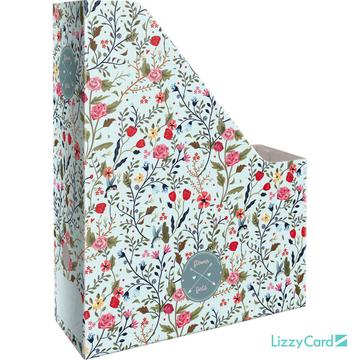 Lizzy Card virágos irattartó papucs A/4, Flower Field, türkiz