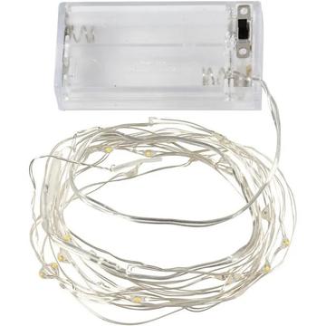 LED fénysor, 20 LED-es, 3,15m, ezüst