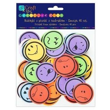 Dekorgumi, öntapadós, smiley, emoji, 60 db-os
