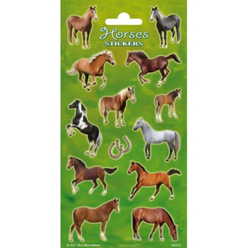 Horses Stickers Lovas matrica 102x200mm Funny Products