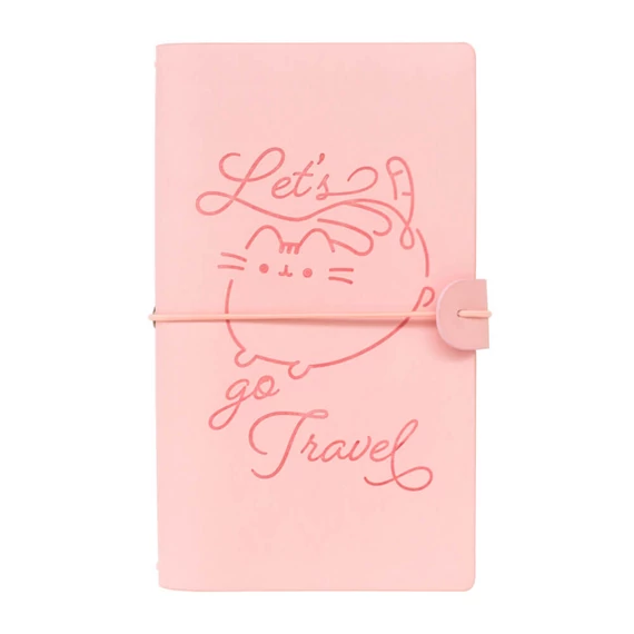 Pusheen cicás napló, jegyzetfüzet műbőr borítóval, 12x19cm