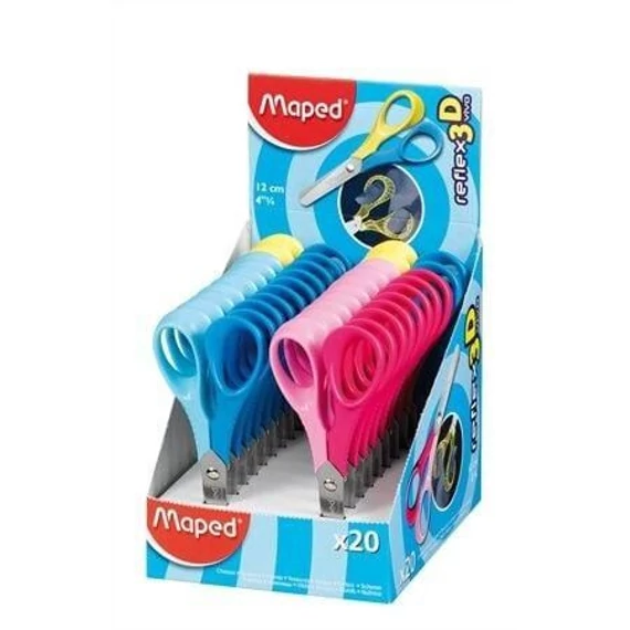 Olló, óvodai, 12 cm, Maped Vivo 3D, vegyes színek