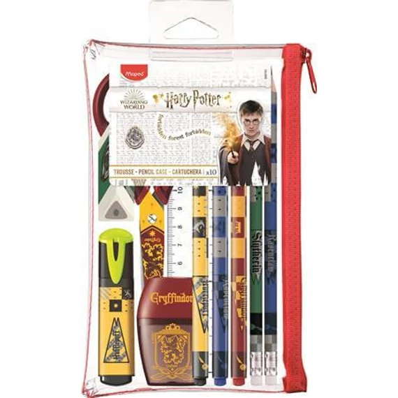 Írószer, suli szett, 11 db-os (tolltartóval), Maped Harry Potter Teens