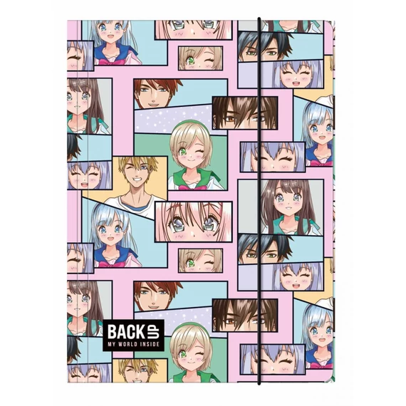 Anime mintás gumis mappa A/4, BackUp A15