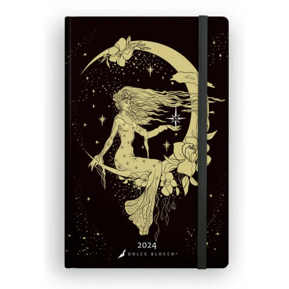 Dolce Blocco Secret Planner, heti tervező, 13x20cm, 2024, Lady Moon