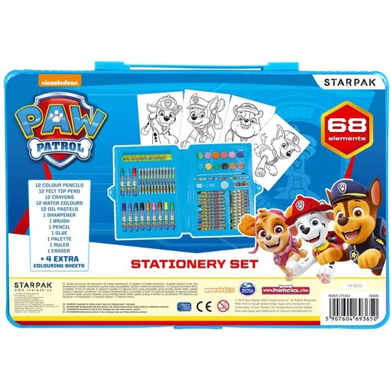 Paw Patrol Mancs Őrjárat rajzkészlet 68 db-os