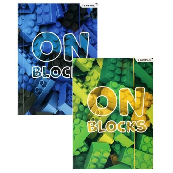 Blocks Lego mintás gumis mappa A/4