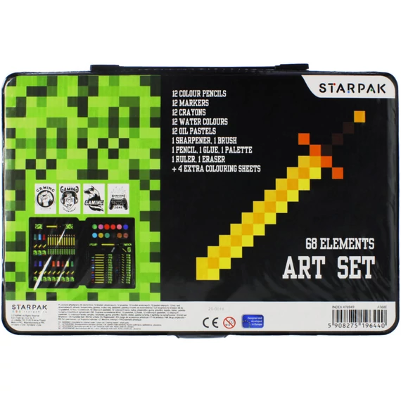 Minecraft mintás rajzkészlet, 68 db-os, Pixel Game