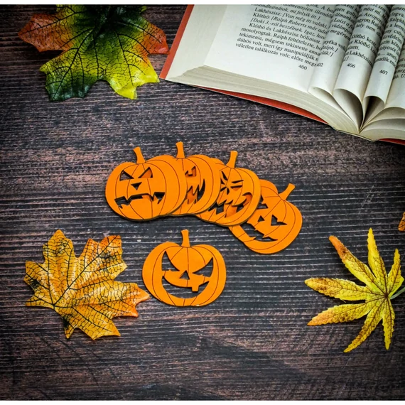Halloween tökök vegyes 5cm - Narancs 5db/cs