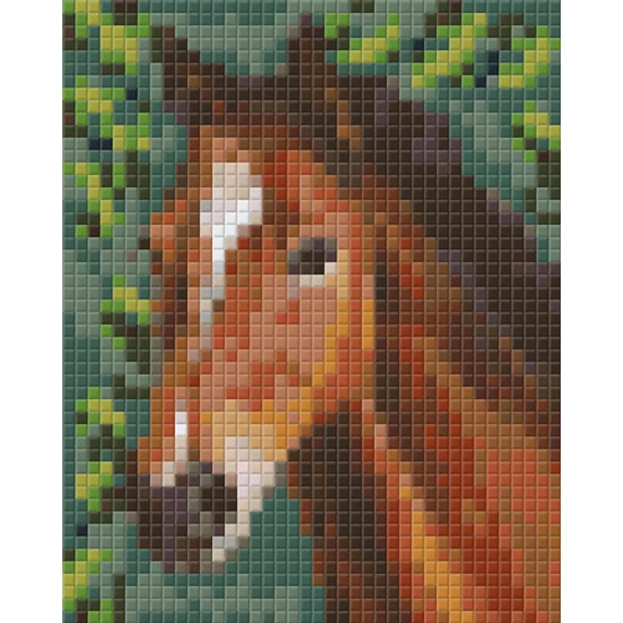 Pixel szett 1 normál alaplappal, színekkel, ló