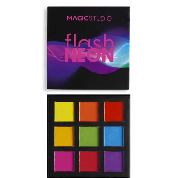 Magic Studio szemhéjfesték paletta 9 neon színnel, Flash Neon