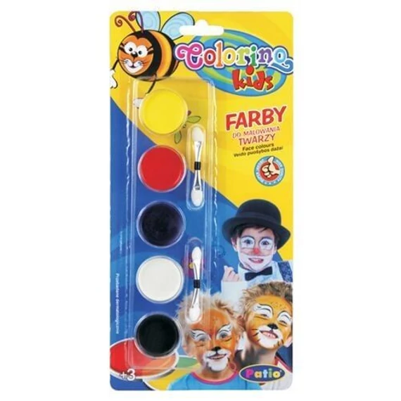 Arcfesték, tégelyes, 5 db-os, Colorino