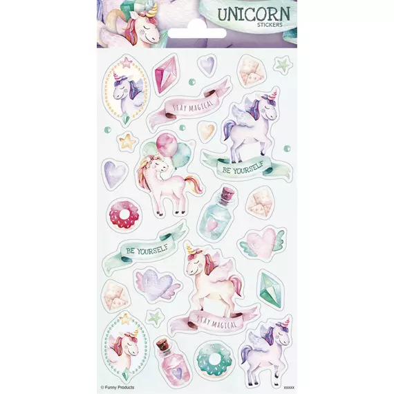 Unicorns Stickers Unikornisos matrica 102x200mm Funny Products