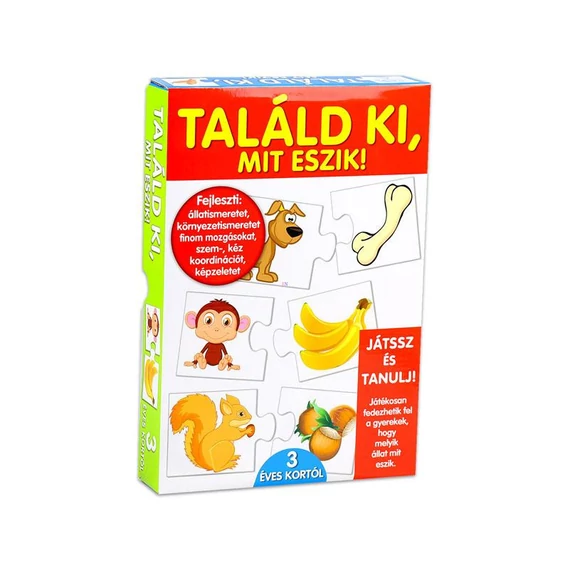Játszva megismerjük Találd ki mit eszik Játék