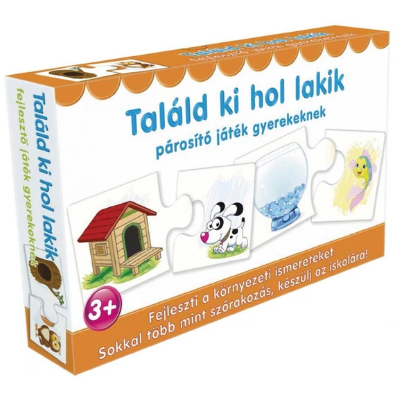 Találd ki hol lakik Párosítós fejlesztő játék gyereknek