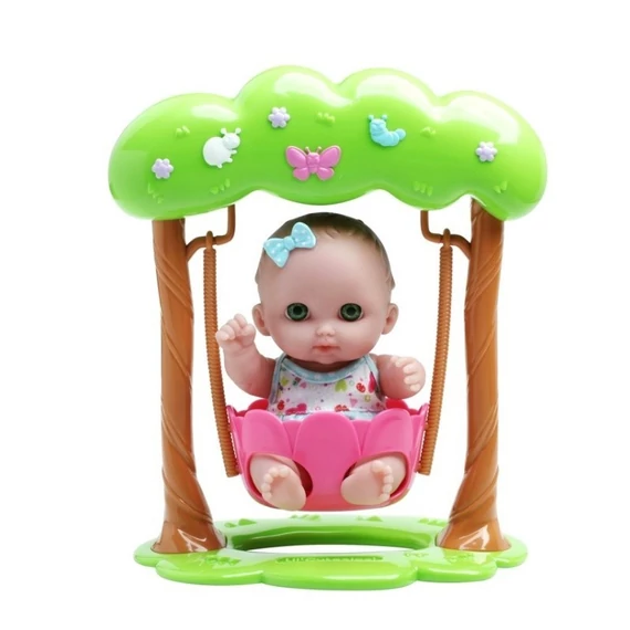 Berenguer Bibi játékbaba masnival hintában 21cm