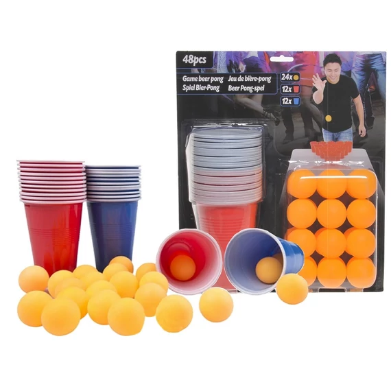 Játék sör-pong szett 48db