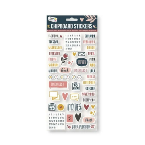 Stickers chipboard - Matricás vastag karton tervezőhöz, scrapbookhoz