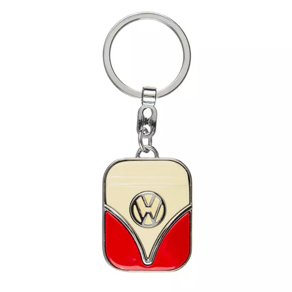 Kulcstartó - VW motorház forma - Bézs, piros