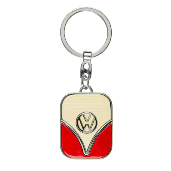 Kulcstartó - VW motorház forma - Bézs, piros