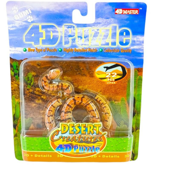 4D puzzle műanyag sivatagi állat - kígyó