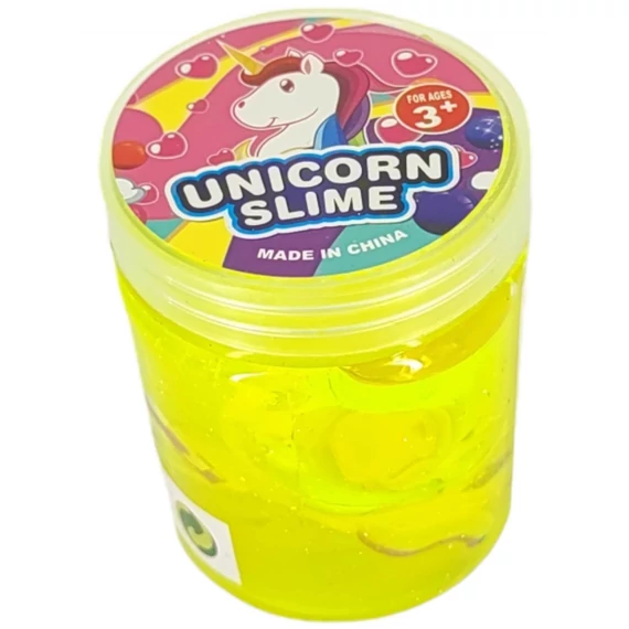 Slime Unikornis Figurával - Sárga